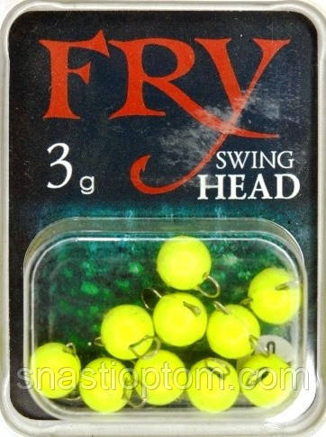 Рибальське грузило, вухатий, розбірний, 10шт/уп, колір Lime, вага 3г