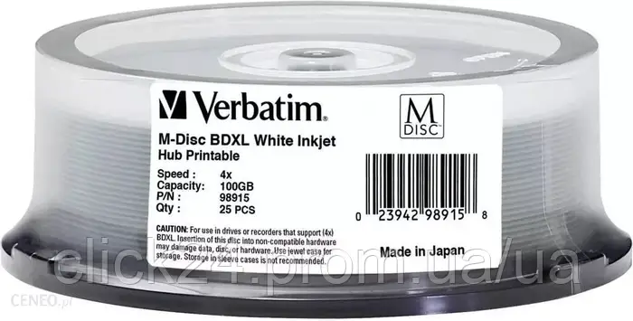 Купить Диск Verbatim M-Disc Blu-Ray Xl 25 Szt. 98915, цена 23450 ...