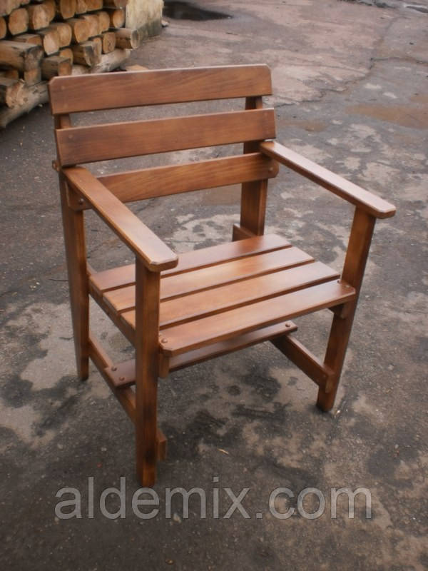 Крісло дерев'яне, для саду, для дачі, для лазні з дерева, фото, ціна., фото 1