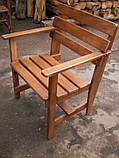 Крісло дерев'яне, для саду, для дачі, для лазні з дерева, фото, ціна., фото 6