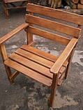 Крісло дерев'яне, для саду, для дачі, для лазні з дерева, фото, ціна., фото 9