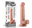 Вагінальний ділдо Lovetoy Sliding-Skin Dong 20 см, тілесний, фото 5