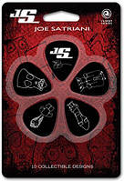 Набор именных медиаторов Planet Waves JOE SATRIANI SIGNATURE GUITAR PICKS, BLACK (Heavy Gauge)