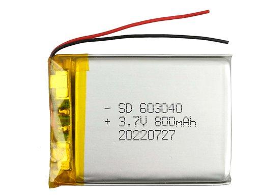 Акумулятор літієво-полімерний 800 mAh 3.7v 603040 для MP3 плеєрів, навігаторів, гарнітур, відеореєстраторів