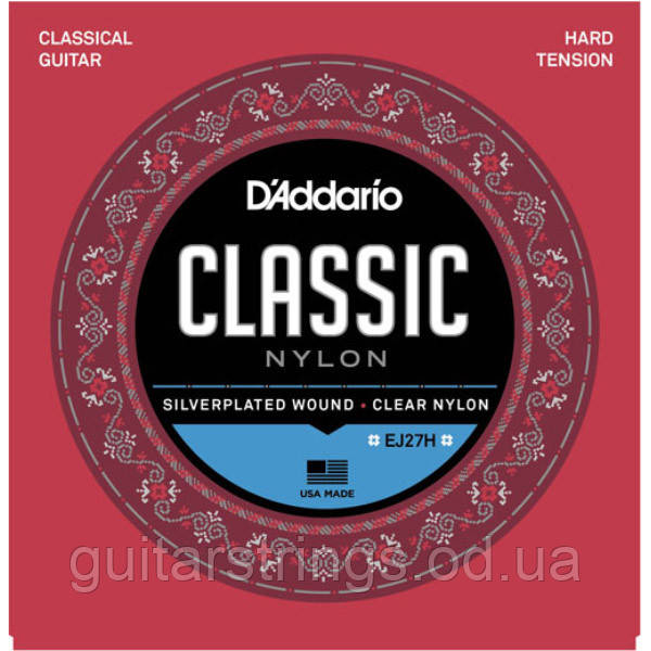 Струни D'addario EJ27H Classic Nylon Hard Tension 29-44