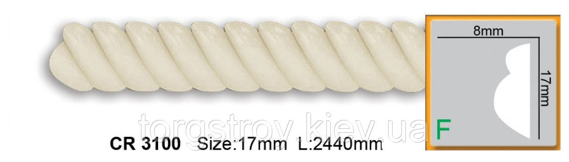 Молдинг гнучкий CR 3100 (2,00м) Flexi, Gaudi Decor