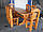 Набір садових меблів "Царський" з дерева, стільці 6 шт. і стіл., фото 5