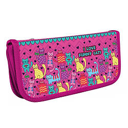 Пенал 1 відд. на блискавці "Funny Cats" CF32004-07