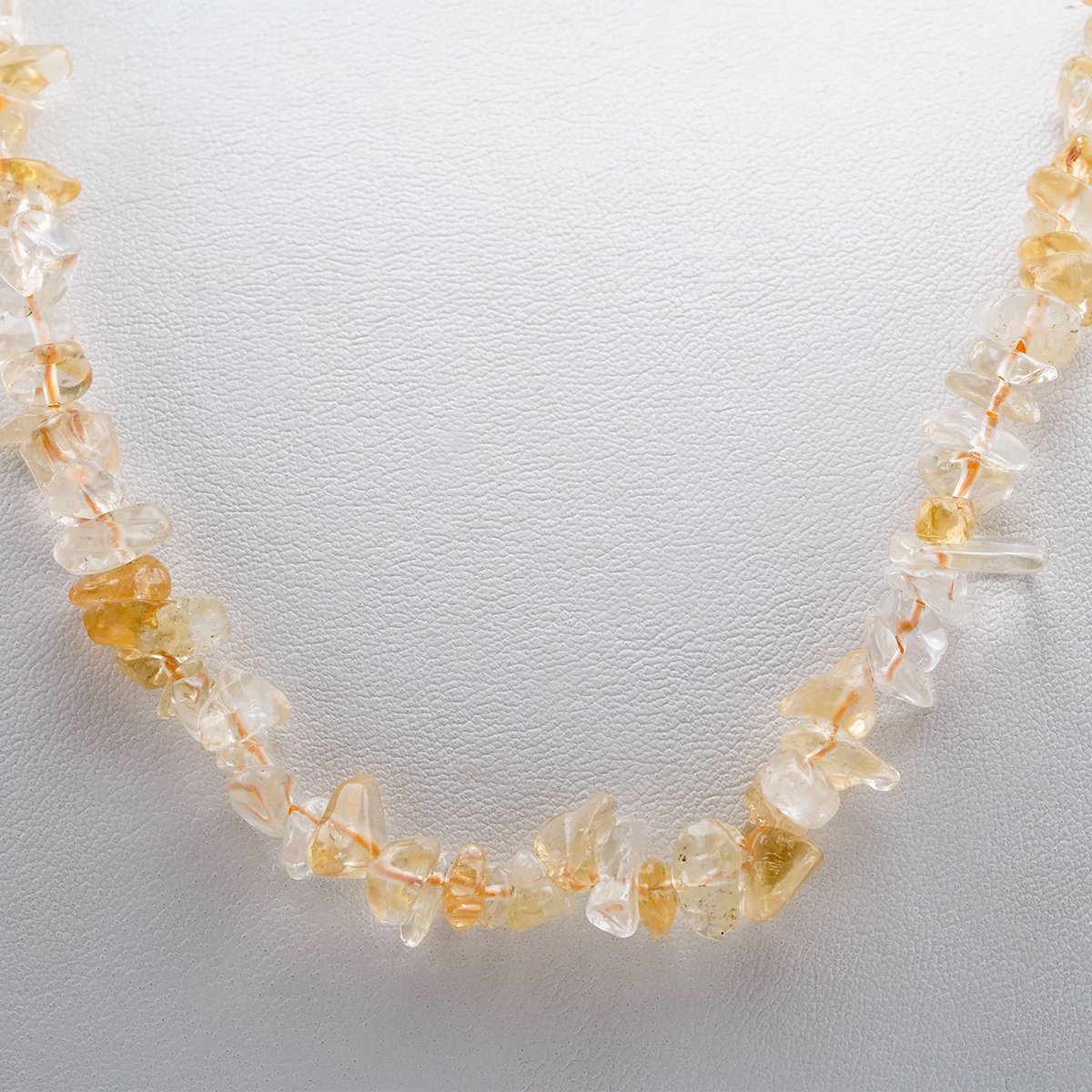 Буси з натуральних цитринів (Бразилія), 159,5 ct, вага 31,9 г, довжина 47 + 6 см, БС00098 (1)