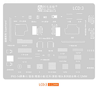 Трафарет BGA Iphone lcd 3- 6S-14 дисплейных микросхем Amaoe