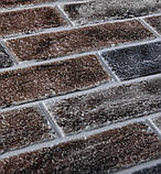 Самоклейна 3D-панель під цеглу клинер зеленувато-коричневий 700x700x5 мм (414), фото 3