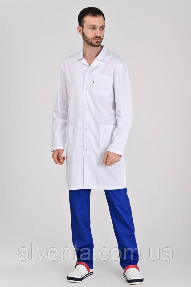 Медичний чоловічий тонкий халат Лондон (гудзик)