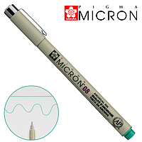 Линер PIGMA Micron (0.5), 0,45мм, Зеленый, Sakura