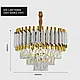 Сучасна кришталева люстра 221013 срібло, золото 40 см, фото 4