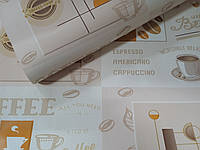 Вологостійкі шпалери прості "Експресо" для кухні, ванної, коридору, персикові 0,53*10м
