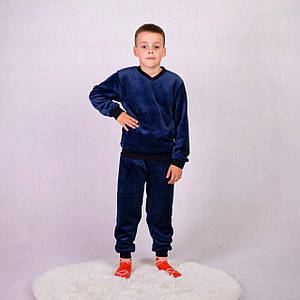 Підліткова махрова піжама для хлопчиків "Boy-Синя" 36-42р.