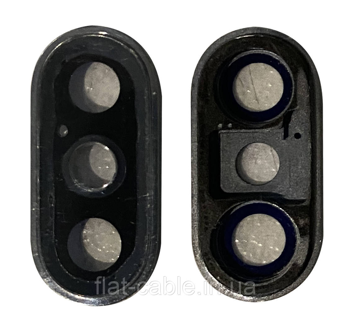 Скло камери для iPhone XS Чорний з рамкою