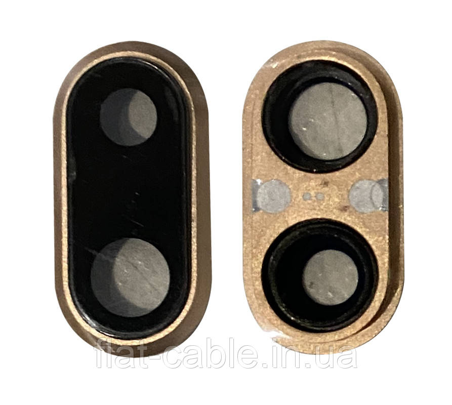 Скло камери для iPhone 8 Plus Золоте з рамкою