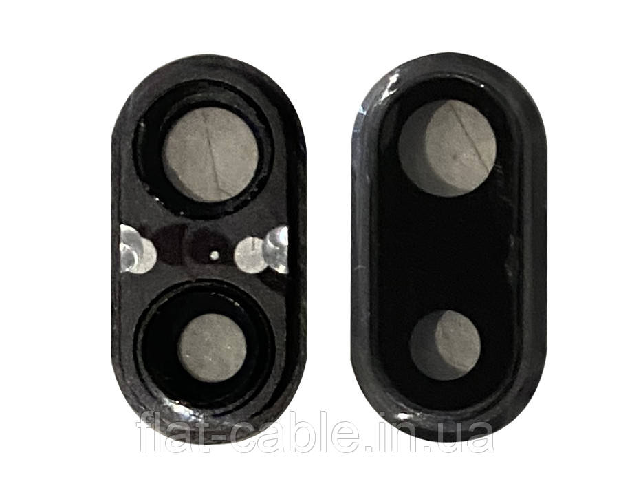 Скло камери для iPhone 8 Plus Чорний з рамкою