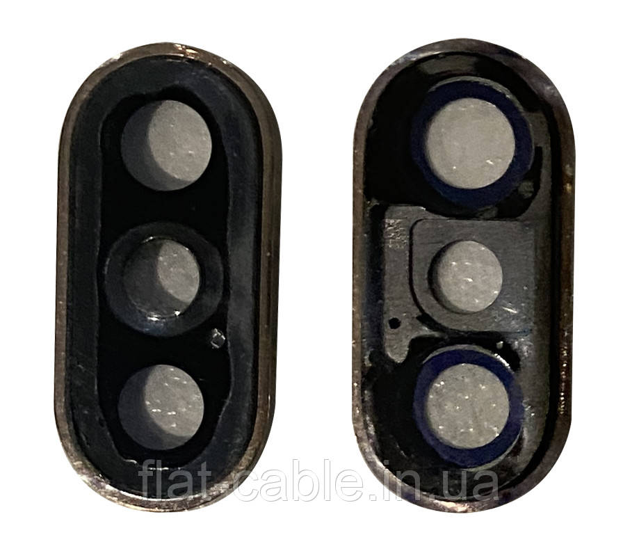 Скло камери для iPhone XS Золоте з рамкою