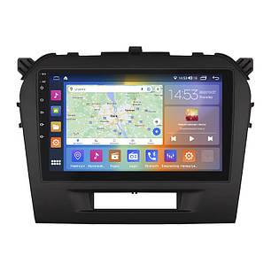Штатна магнітола Lesko для Suzuki Vitara II 2014-2019 IPS 9" 4/64Gb CarPlay 4G Wi-Fi GPS Prime Сузукі Вітара, фото 1
