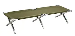 Розкладачка армійська з алюмінієвим каркасом + чохол складане ліжко польова туристична M_1620