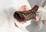 Монетниця-ключниця шкіряна темно-коричнева з орнаментом тисненням Плин часу, фото 4