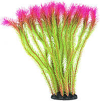 Искусственное растение, Pogostemon, зелёно-розовое, 35 см, для аквариума.