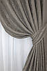 Комплект (2шт. 1,5х2,5м) готових штор льон мармур, колекція  "Pavliani". Колір сіро-коричневий. Код 1176ш 39-109, фото 5