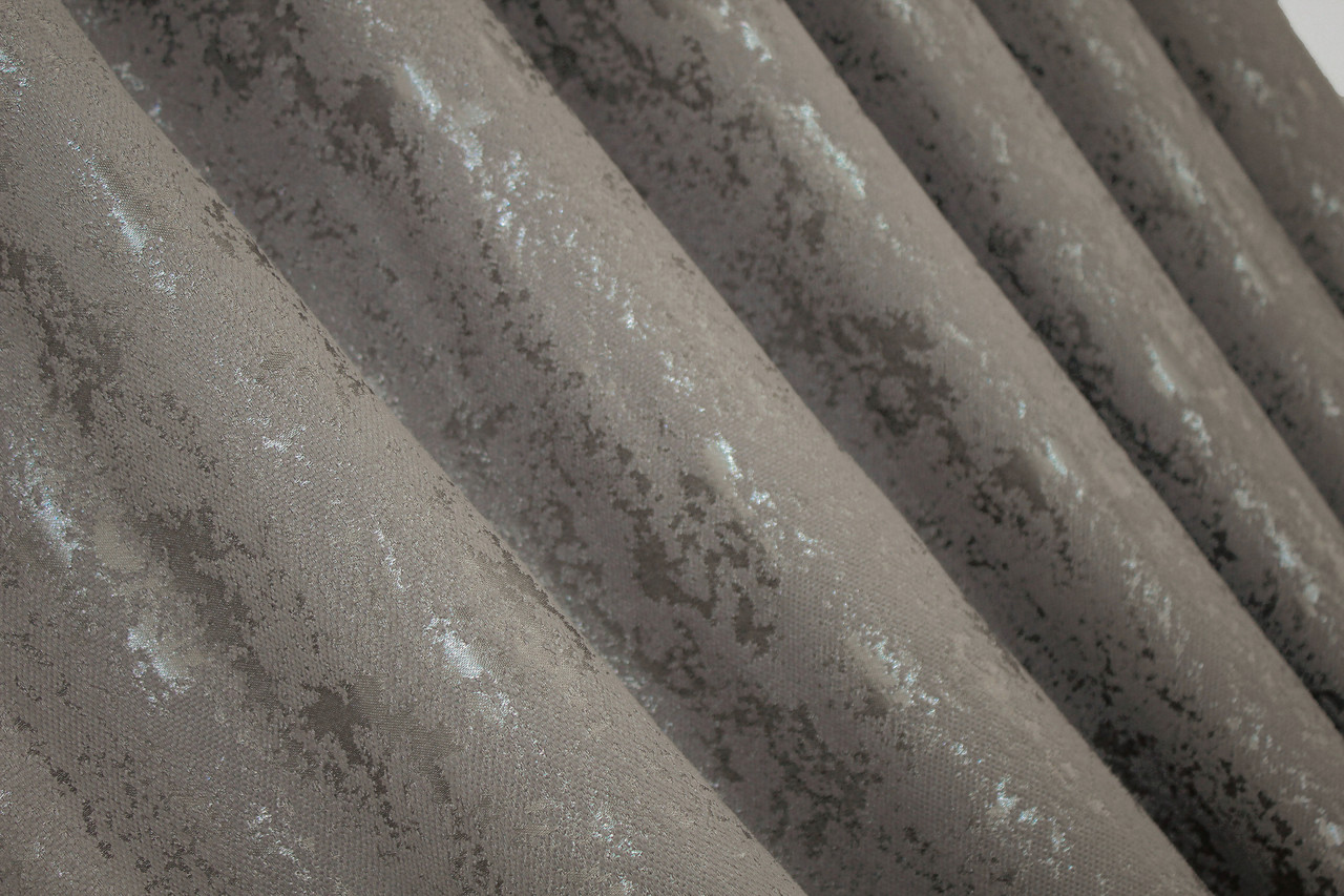 Шторна тканина льон мармур, колекція  "Pavliani". Колір сіро-коричневий. Код 1176ш, фото 1