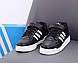 Чоловічі Кросівки Adidas Forum Black White 42-43-44-45, фото 5