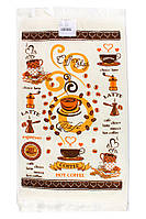 Кухонное махровое полотенце Кофе-шоп Izzihome 40х60 см