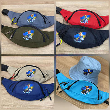 Бананка дитяча 30*15 на два відділення принт в різних кольорах Panda