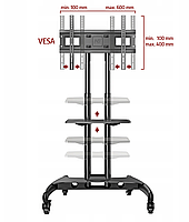 Кронштейн підставка для телевізора підлогова на колесах NB AVA1500-60-1P 32" - 65", фото 2