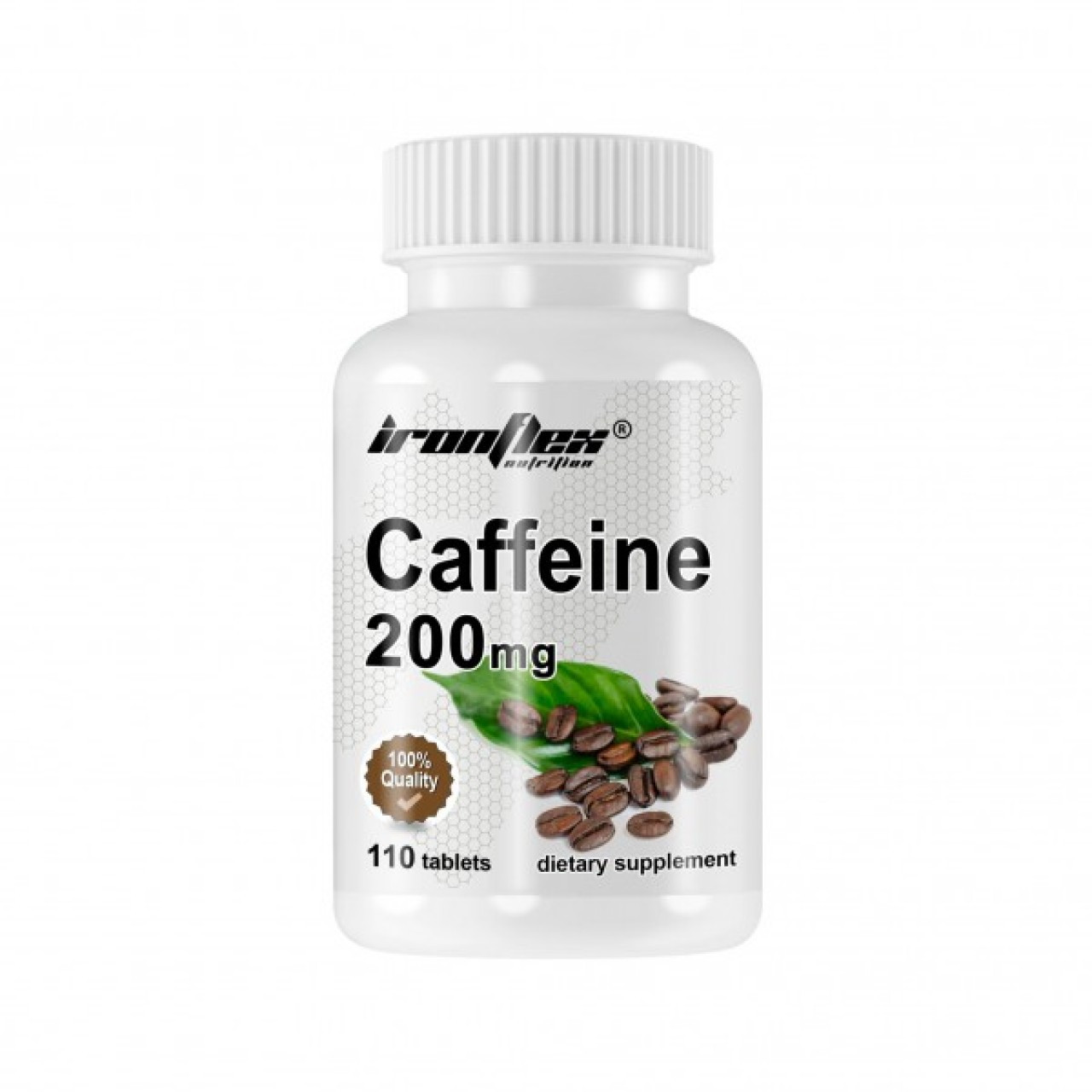Енергетик Кофеїн IronFlex Caffeine 200 мг 100 таблеток, фото 1