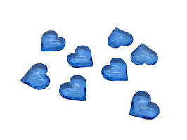 Штучні декоративні кристали камені для декору та рукоділля Серце сині 2*2 cm 108 штук в упаковці