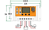 Контролер заряду акумулятора для сонячних панелей PWM 12/24 В 100 А автоматичний, фото 3