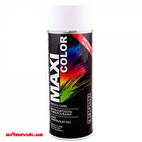 Краска-эмаль белая матовая 400мл универсальная декоративная MAXI COLOR ( ) MX9003M-MAXI COLOR