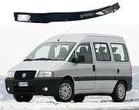 Дефлектор капота мухобойка на Fiat Scudo I 2004-2007 после ресталинга.Restar / VIP