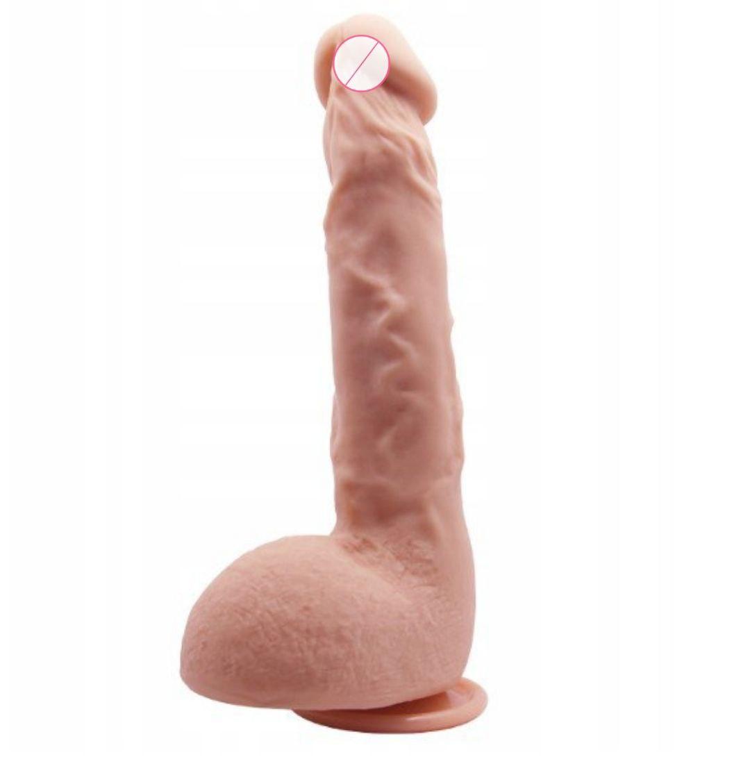Вагінальний фалоімітатор Red Pepper DILDO з присоскою 24 см тілесний