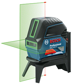 Bosch Нівелір лазерний GCL 2-15G + RM1 + кейс, до 15м, ± 0,3 мм/м, IP 54, зелений промінь