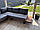 Комплект меблів для тераси, кутовий лаунж диван та столик. Модель Timber., фото 3