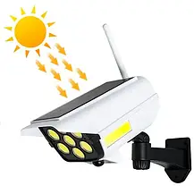 Камера муляж Solar JLP-2177, Світильник вуличний на сонячній батареї з пультом на 66 LED, фото 4