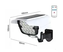 Камера муляж Solar JLP-2177, Світильник вуличний на сонячній батареї з пультом на 66 LED, фото 2