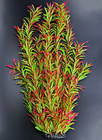 Растение искусственное, Nomaphila stricta, зелёно-розовая, 55 см. Декоративные растения в аквариум