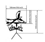 Флюгер Ластівка, флюгер на дах з металлу 2 мм, фото 2