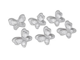 Декоративні намистини кристали для рукоділля та декору Метелики великі прозорі 5*4 cm 32 штуки в упаковці