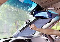 Защитная шторка от солнца для машины Солнцезащитные жалюзи на лобовое стекло в авто 60х145 см