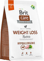 Корм для собак с лишним весом Brit Care Dog Hypoallergenic Weight Loss гипоаллергенный с кроликом 3 кг