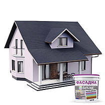 Фарба Акрил-латексна Фасадна Skyline 0505-R50B Йогурт 3л, фото 4